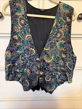 Vintage  Rafferty Bohemian Floral Patterned Vest